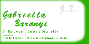 gabriella baranyi business card